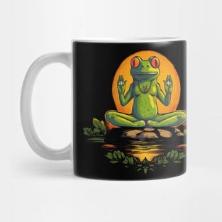 Yoga is even cuter with a happy frog pose Mug